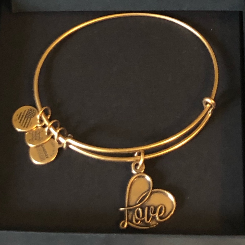 Alex and Ani Love Charm Bangle RAFAELIAN GOLD